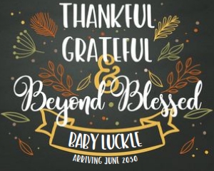 Thankful Grateful Beyond Blessed 8x10: Thankful Grateful Beyond Blessed Pregnancy Announcement