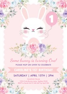 BUN15 - Birthday Invite design preview