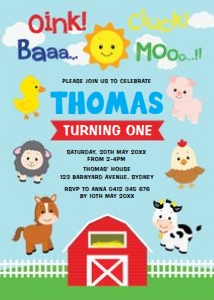 FARM5 - Birthday Invite B design preview