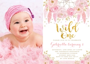 BOHO3 - Wild One Invite B: BOHO3 - Wild One Invite B