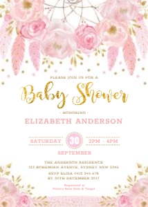 BOHO3 - Baby Shower Invite: BOHO3 - Baby Shower Invite