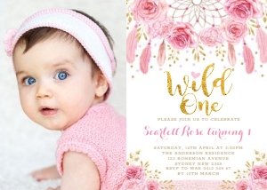 BOHO4 - Wild One Invite A design preview