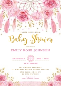 BOHO4 - Baby Shower Invite: BOHO4 - Baby Shower Invite