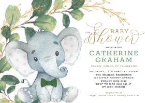 GR1 - Little Man Baby Shower Invite design preview