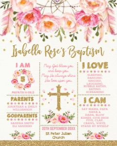 FLO12A - Baptism Poster: FLO12A - Bapstim Poster