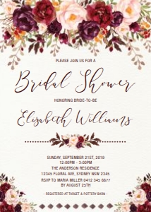 FLO19 - Bridal Shower Invite design preview