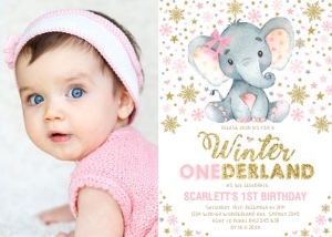 WINT18 - 1st Birthday Invite B design preview