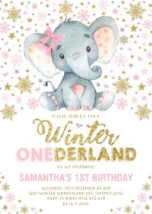 WINT18 - 1st Birthday Invite design preview