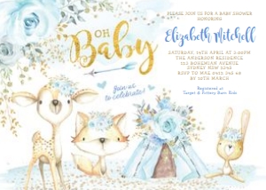 WOOD30 - Baby Shower Invite: WOOD30 - Baby Shower Invite