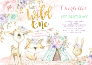 WOOD31 - Wild One Invite design preview