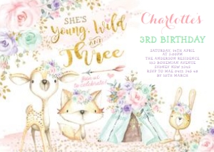 WOOD31 - 3rd Birthday Invite: WOOD31 - 3rd Birthday Invite