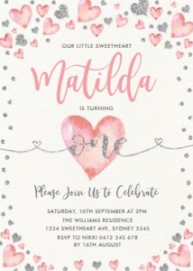VAL2 - 1st Birthday Invite design preview