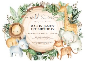 JUN12 - Wild One Invite design preview