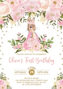 BUN8 - Birthday Invite design preview