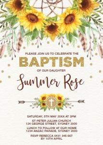 SUN2 - Baptism Invite design preview