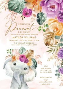 EL14 - Baby Shower Invite design preview