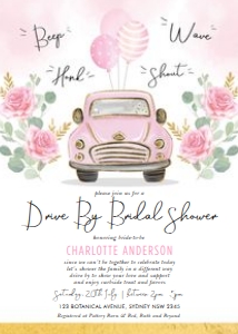 DB1 - Bridal Shower Invite  PINK design preview