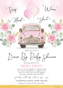 DB1 - Baby Shower Invite PINK: DB1 - Baby Shower Invite PINK