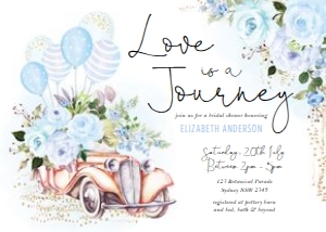 DB3 - Bridal Shower Invite - BLUE: DB3 - Bridal Shower Invite - BLUE