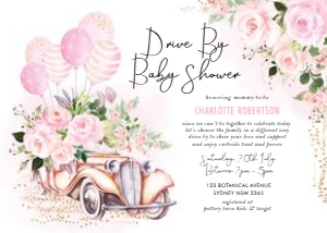 DB3 - Baby Shower Invite - PINK design preview