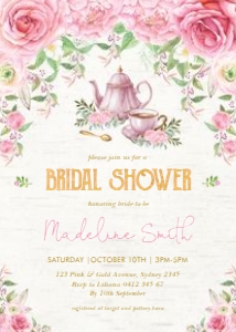 RO5 - Bridal Tea Invite design preview