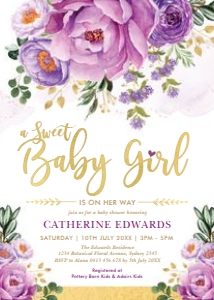 FLO39 - Baby Shower Invite: FLO39 - Baby Shower Invite