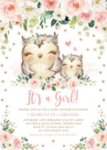 OWL1 - Baby Shower Invite: OWL1 - Baby Shower Invite