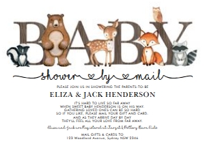WOOD32 - Baby Shower By Mail Invite design preview