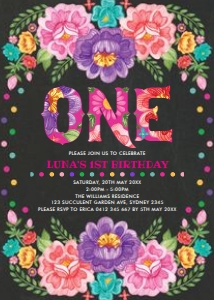 CDM3 - 1st Birthday Invite design preview