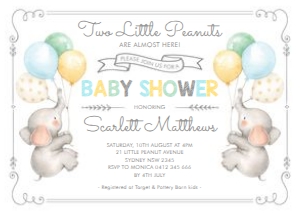 LP1 - Twins Baby Shower Invite: LP1 - Twins Baby Shower Invite