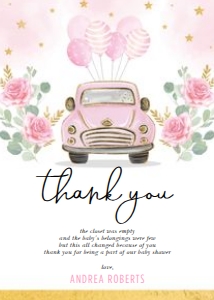 DB1 - Thank You Card - PINK design preview