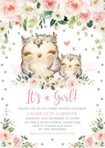 OWL2 - Baby Shower Invite design preview