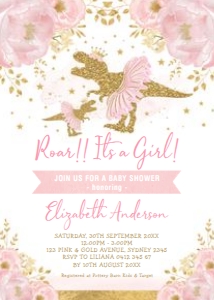 DIN4 - Baby Shower Invite 5x7 INCHES: DIN4 - Baby Shower Invite 5x7 INCHES