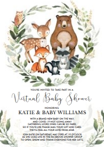 WOOD33 - Virtual Baby Shower Invite: WOOD33 - Virtual Baby Shower Invite