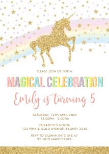 UNI14 - Birthday Invite design preview