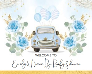 DB1 - Baby Welcome Sign - BLUE: DB1 - Baby Welcome Sign - BLUE
