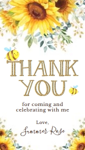 SUN4 - Bee Favor Tag design preview