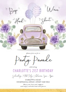 DB1 - Birthday Invite - PURPLE: DB1 - Birthday Invite - PURPLE