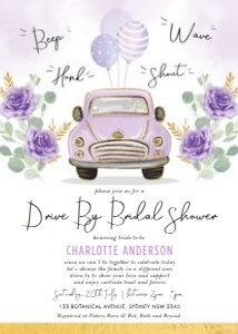 DB1 - Bridal Shower Invite PURPLE design preview