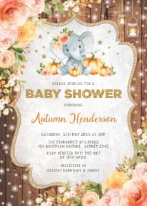 FLO25E - Baby Shower Invite design preview