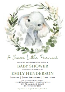 GR5 - Baby Shower Invite design preview