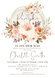 PUM3 - Baby Shower Invite design preview