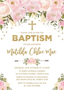FLO18A(B) - Baptism Invite design preview