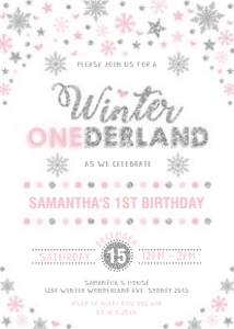 WINT14 - 1st Birthday Invite design preview