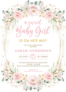 FLO40 - Baby Shower Invite B: FLO40 - Baby Shower Invite B