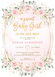 FLO40 - Baby Shower Invite A: FLO40 - Baby Shower Invite A