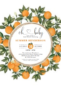 OR1 - Baby Shower Invite C: OR1 - Baby Shower Invite C