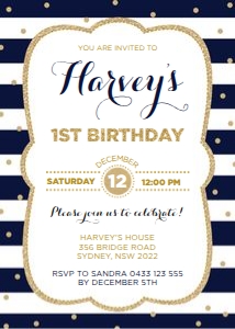 BAP4 Birthday Invitation 5x7 design preview