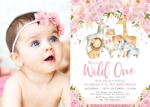 SAF5 - Wild One Photo Invite: SAF5 - Wild One Photo Invite