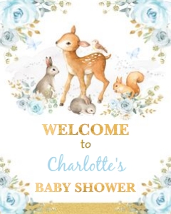 WOOD16 - Welcome Sign BLUE design preview